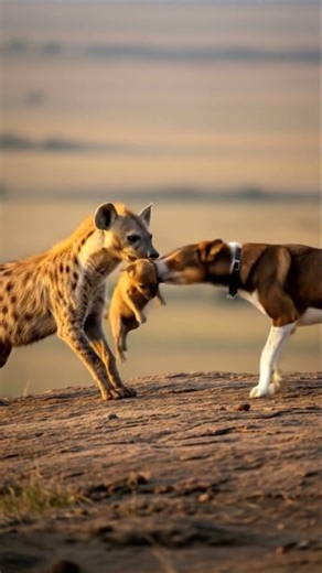 Hyena Snatched a Puppy… But the Mother Dog Fought Back! 🐕🔥#viral #trending #shorts #dreamscreenai