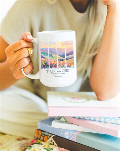 Trust in the Lord Mug, Bible Verse Mug, Christian Coffee Mug, Scripture Mug, Proverbs 3:5 Mug, Faith Gift for Her, Religious Mug - Etsy