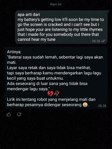 Kata kata terakhir dari robot mars :( #fyppoppppppppppppppppppppppp #sad #respect #CapCut