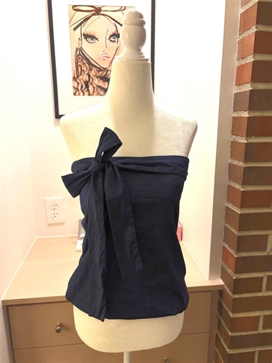 Strapless Tube Top With a Tie Front Bow Accent - Etsy