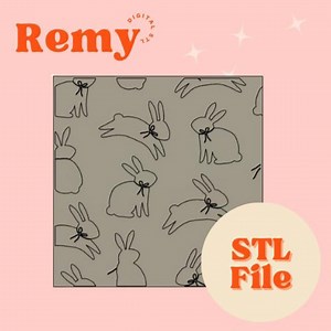 Easter Bunny With Bow STL | 3D Printing | - Etsy