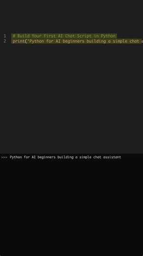 Build Your First AI Chat Script in Python #shorts