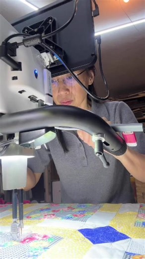 กับงานควิลท์ ด้วย Long arm Quilt Machine #quilting #junequiltstudio #longarm #patchwork