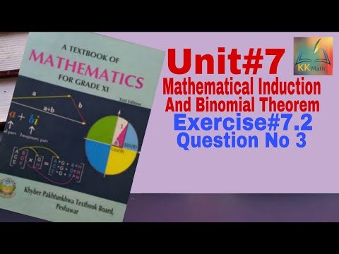 kpk board 11 class math unit 7 Mathematical Induction and Binomial theorem Ex 7.2 Q 3 @KK Maths