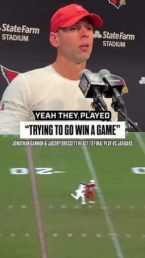 Jonathan Gannon and Jacoby Brissett supported the final play of yesterday’s game 🫣 | PHNX Sports