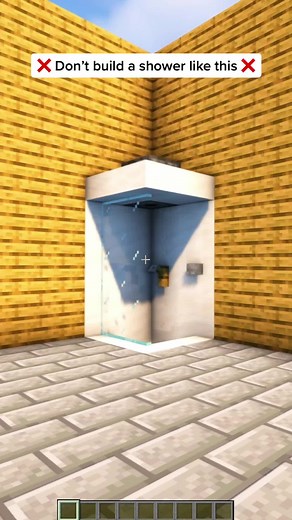 Aquarium Shower in Minecraft! #minecraft #buildhacks #viral #redstonebuilds