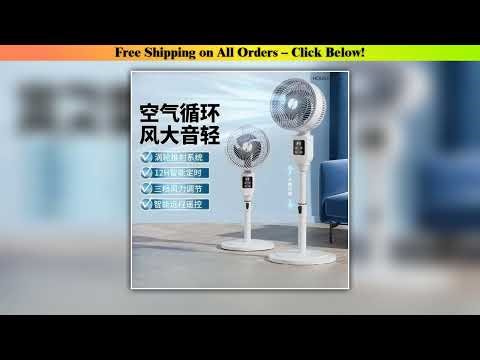 Electric Fan New Floor-standing Household Vertical Silent Remote Control Large Wind Turbine