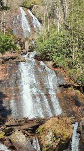 Amazing Double Drop Waterfall - Cinematic #shorts #explore #nature #waterfall