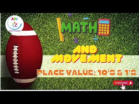 Math and Movement | Place Value 10's & 1's | Football Themed | Kids Exercises | Brian Break