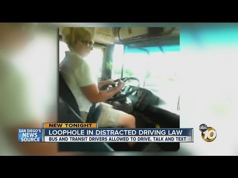 Video of texting bus driver reveals loophole in California distracted driving law