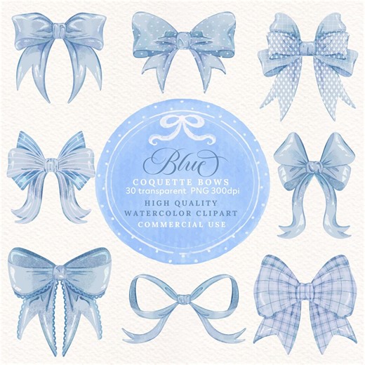Blue Bow Clipart, Blue Watercolor Bow Graphics, Soft Pastel Blue Bow Graphics, Watercolor Bow Clip Art, Pastel Blue Bows PNG - Etsy
