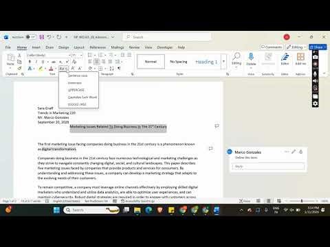 New Perspectives Word 365 | Module 2: SAM Project B Top Marketing Trends in the 21st Century