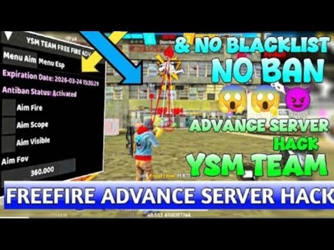 FREE FIRE ADVANCE SERVER HACK 😺 YSM TEAM HACK FULLY SAFE 💀NO BLACKLIST NO B4N #freeefire #FREEPANEL