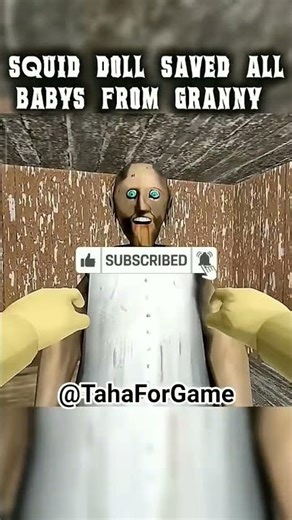 SQUID DOLL SAVED ALL BABY FROM GRANNY🥰 #granny #youtubeshorts #gaming #dvlopergames #grannygameplay