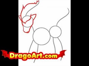 How to draw Ponyta, step by step