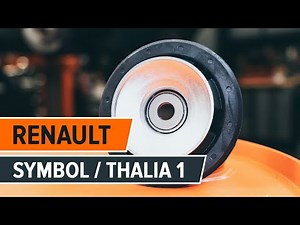How to change strut mount on RENAULT SYMBOL/THALIA 1 [TUTORIAL AUTODOC]