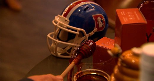 Fan excited his honey being used in an official partnered beverage of the Broncos