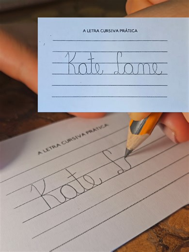 Como Escrever 'Kate Lane' em Letra Cursiva Prática