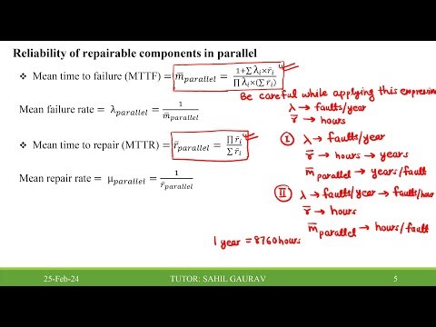 Distribution System Reliability: Series and Parallel Systems || Session - 5