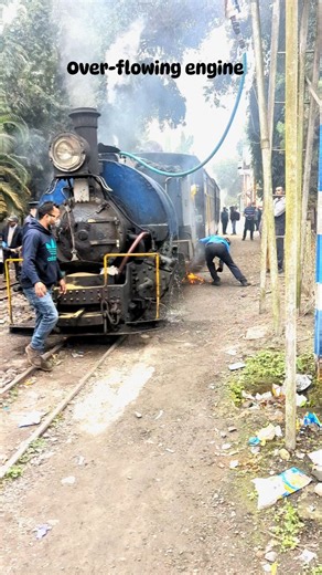 36K views · 10K reactions | The engine getting some water to quench the thirst for steam. At a kna station. Darjeeling steam locomotive. #steam #engine #train #railways | Pritesh Mehta | Facebook