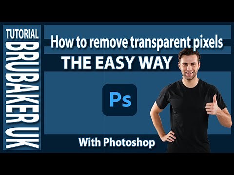 How to remove transparent background pixels from png images with Photoshop - Easy way tutorial