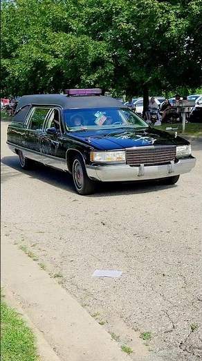 Cadillac Fleetwood hearse classic Drive By Engine Sound at Bakers Bash 2025 Michigan