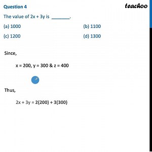 Case Based MCQ - The value of 2x + 3y is - Determinant Class 12 - Two schools - Teachoo