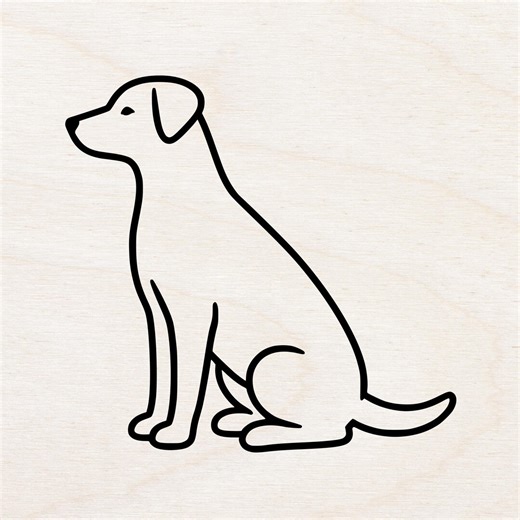Dog Side View Vector Illustration / Dog Silhouette Laser Cut Svg / Simple Dog Breeds Silhouette for Cricut / Digital Download SVG PNG DXF - Etsy