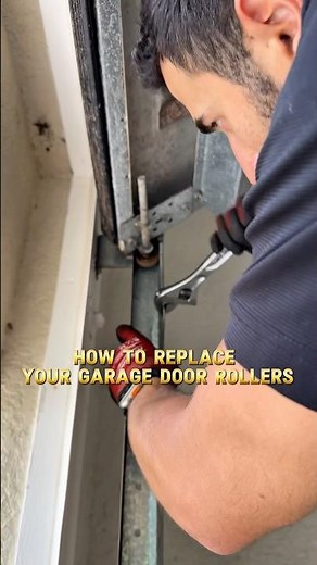 How to replace your garage door rollers. #garagedoorrepair #tech #fyp #garagedoorservice #work