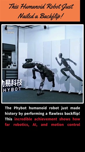 Future Is Here! Humanoid Robot Does a Perfect Backflip 🤖🔥 #viral #trending #innovation
