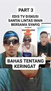 EDIS TV DISKUSI LUCU BERSAMA SYAFIQ TENTANG KERINGAT #Edistv #EDIS #apologet #apologetkristen #Diskusilintasiman #fyp | Edistv Sidabutar Real