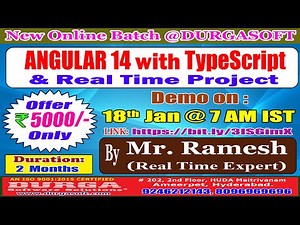 ANGULAR 14 with TypeScript Online Training @ DURGASOFT