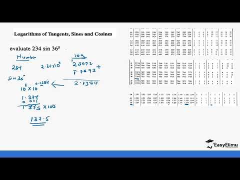 How to use logs of sines, cosines and tangents of angles in problem solving | Form 2 maths EasyElimu