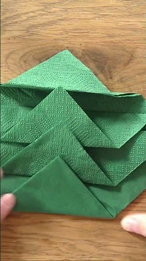 Tannenbaum Servietten falten Weihnachten Anleitung | Tree Napkins Folding Christmas Tutorial #shorts