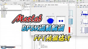 BPSK调制解调+FFT频偏估计同步通信系统matlab误码率仿真