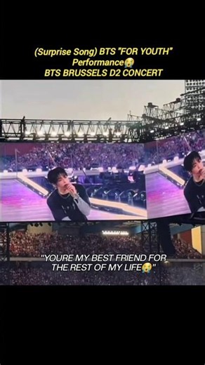 FOR YOUTH Performance At BTS BRUSSELS D2 CONCERT BTS BRUSSELS CONCERT
