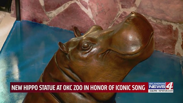 New hippo statue at OKC zoo in honor of iconic song