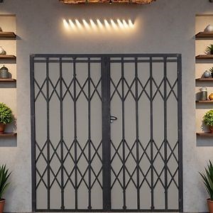 [Hot Item] Customizable Metal Security Door, Mesh Perspective Hollow Gate Size Features