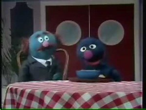 Grover the waiter and Mr Johnson in Chicken Soup