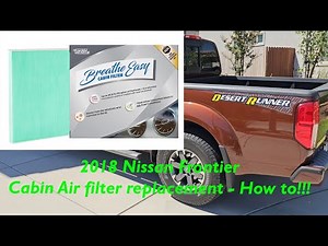 How to change Nissan Frontier cabin filter replacement