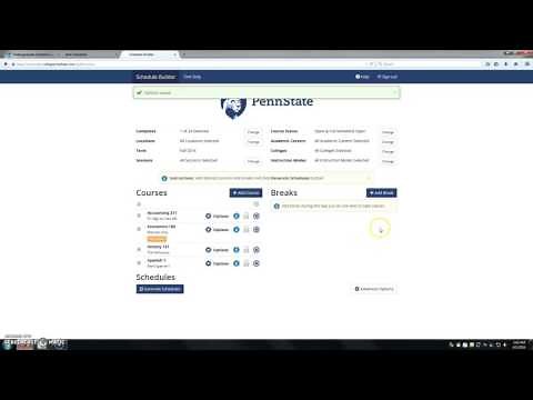 Using Schedule Builder in LionPATH