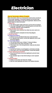 How to motor termination #electrician #electricity | Electrical wifi