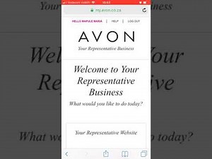 Video 3 - How to setup your Avon Online Store