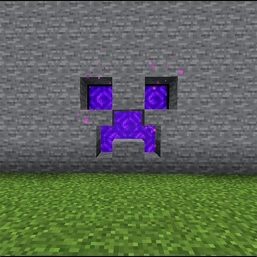Minecraft Creeper Portal Build! 😱💜