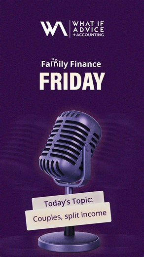 Family Finance Friday Splitting income as a couple. What works, what doesn’t, and why. Let’s talk about it. #familyfinancefriday #brisbanefamilies #brisbanecouples #couplefinance #moneyandrelationships #sharedfinances #splittingincome #financialpartnership #modernrelationships #moneytalks #financialwellbeing #aussiefamilies | What If Advice Accounting