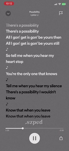 Lykke Li - Possibility: Complete Lyrics and Song Details