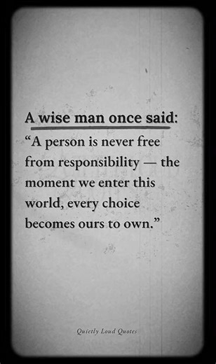 Freedom isn’t the absence of duty. It’s the courage to take responsibility. ⸻ #wisdomquotes #personalresponsibility #mindsetshift #deepthoughts #selfmastery