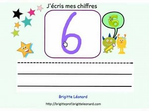 J'écris le chiffre 6
