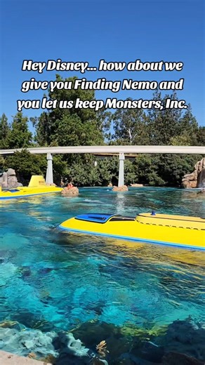 Markell Bailey on Instagram: "Disney Pixar's Finding Nemo for Monsters Inc. seems like a fair trade to me.  . . . #disney #disneyparks #disneyland #pixar #monstersinc #findingnemo #disneyadult #disneymovie #disneycaliforniaadventure"