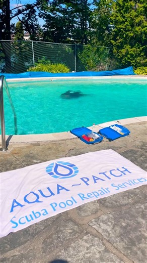 Scuba pool repair by #aquapatch